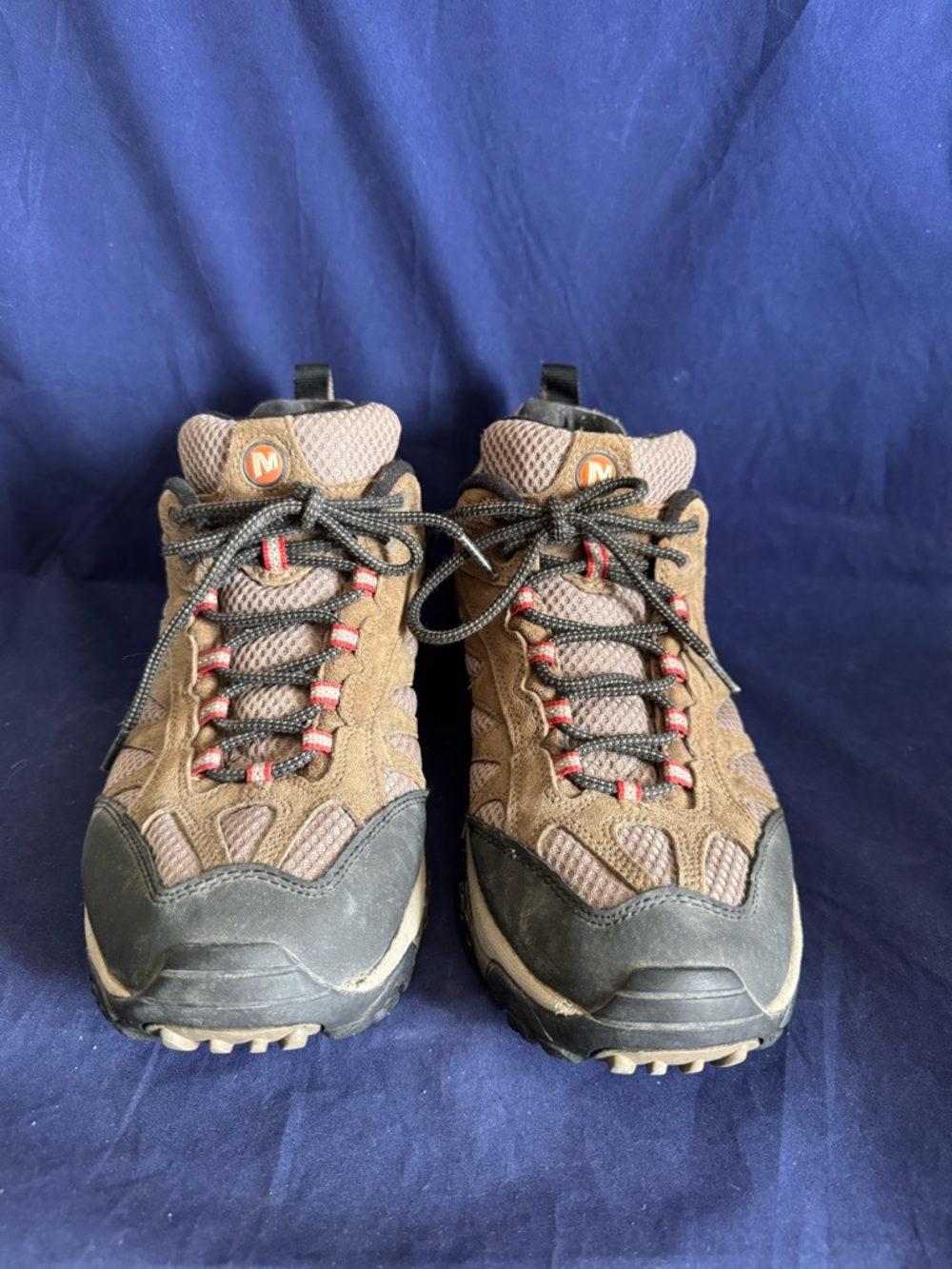 Merrell Mesa Ventilator II Shoes Mens Size 10.5 Brown Suede Hiking Trail Outdoor